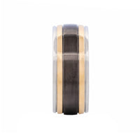 Gold & Black Stainless Ring thumbnail 1