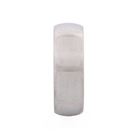 Brushed Steel Frosted Square Wrap Pattern Ring thumbnail 1