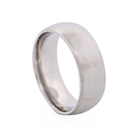 Brushed Steel Frosted Square Wrap Pattern Ring thumbnail 4