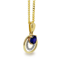 Sapphire Dress Pendant with Diamond thumbnail 2