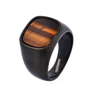 Black & Tiger Eye Signet Ring thumbnail 3