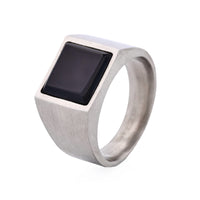 Black Agate Signet Ring thumbnail 3