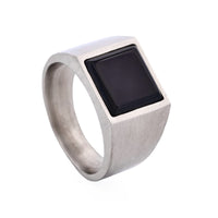 Black Agate Signet Ring thumbnail 4