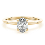 Margot Oval Diamond Engagement Ring in Yellow Gold – Classic Solitaire Elegance