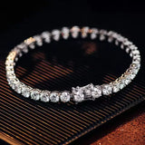 9.50 Carat, Moissanite Tennis Bracelet - A Timeless Treasure. 4.0mm Wide