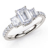 Aspen in platinum, angled view showing the diamonds down the band