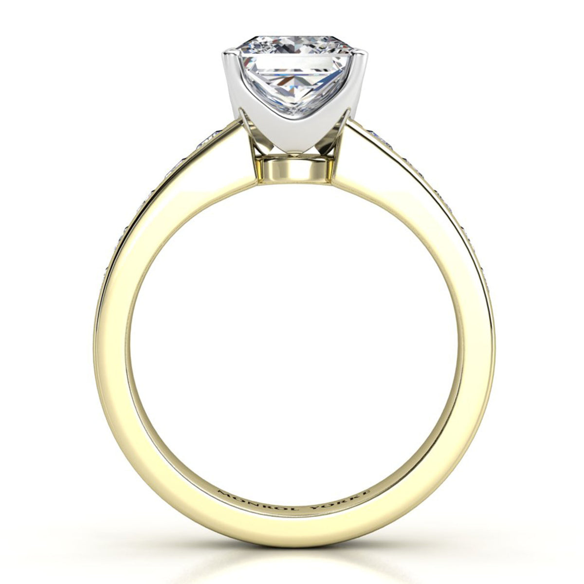 Albany – Yellow and Rose Gold Princess Cut Diamond Engagement Ring