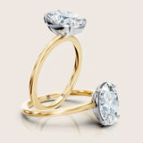 Alcina Ring: 2 Carat Oval Lab Diamond Solitaire Engagement Ring