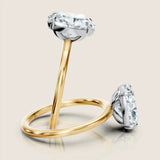 Alcina Ring: 2 Carat Oval Lab Diamond Solitaire Engagement Ring
