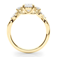 The Alma — Oval Lab Grown Diamond Engagement Ring with Side Stones thumbnail 2