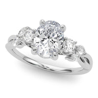 The Alma — Oval Lab Grown Diamond Engagement Ring with Side Stones thumbnail 10