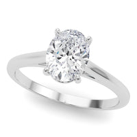 Amber — Oval Lab Grown Diamond Engagement Ring thumbnail 2