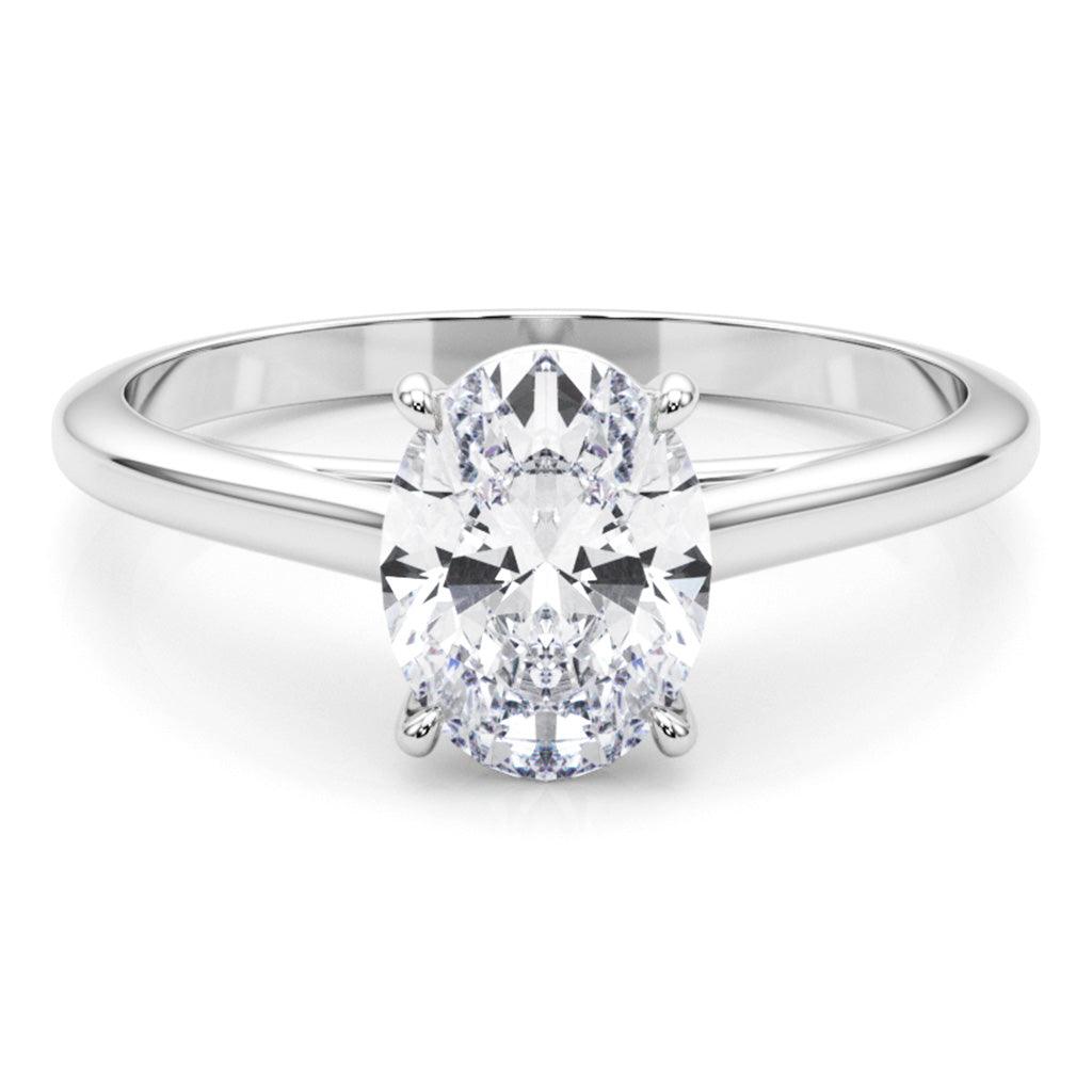 Amber 2.00 Carat Oval Lab Grown Diamond Ring. An Incredible Statement Piece — hand-finished lab grown engagement ring by Monroe Yorke Diamonds — view 5