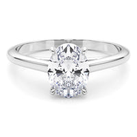 Amber — Oval Lab Grown Diamond Engagement Ring thumbnail 3