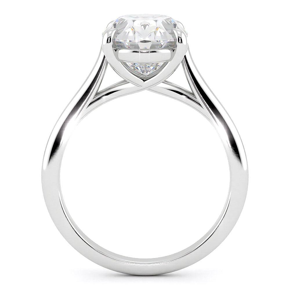 Angel — Round & Oval Lab Grown Diamond Solitaire Engagement Ring — hand-finished lab grown engagement ring by Monroe Yorke Diamonds — view 6