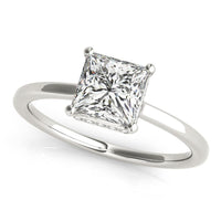Anny — Princess Cut Lab Grown Diamond Hidden Halo Engagement Ring thumbnail 4