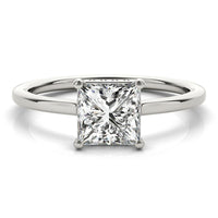 Anny — Princess Cut Lab Grown Diamond Hidden Halo Engagement Ring thumbnail 5