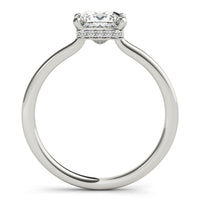 Anny — Princess Cut Lab Grown Diamond Hidden Halo Engagement Ring thumbnail 2