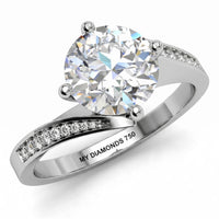 Arbella Diamond Engagement Ring – A Unique Swinging Pave Design thumbnail 1