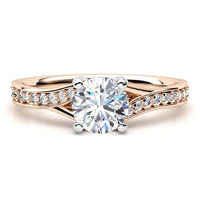 Ariel - Round Brilliant Diamond Split Band Engagement Ring