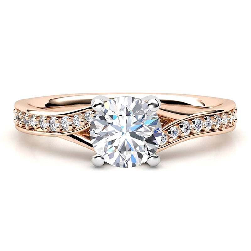 Ariel - Round Brilliant Diamond Split Band Engagement Ring