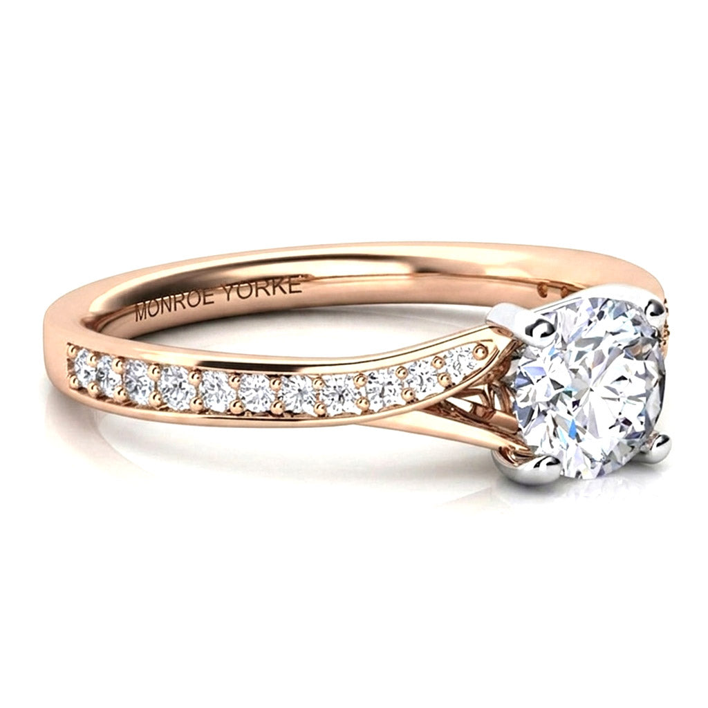 Ariel - Round Brilliant Diamond Split Band Engagement Ring