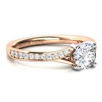 Ariel - Round Brilliant Diamond Split Band Engagement Ring