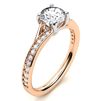 Ariel - Round Brilliant Diamond Split Band Engagement Ring
