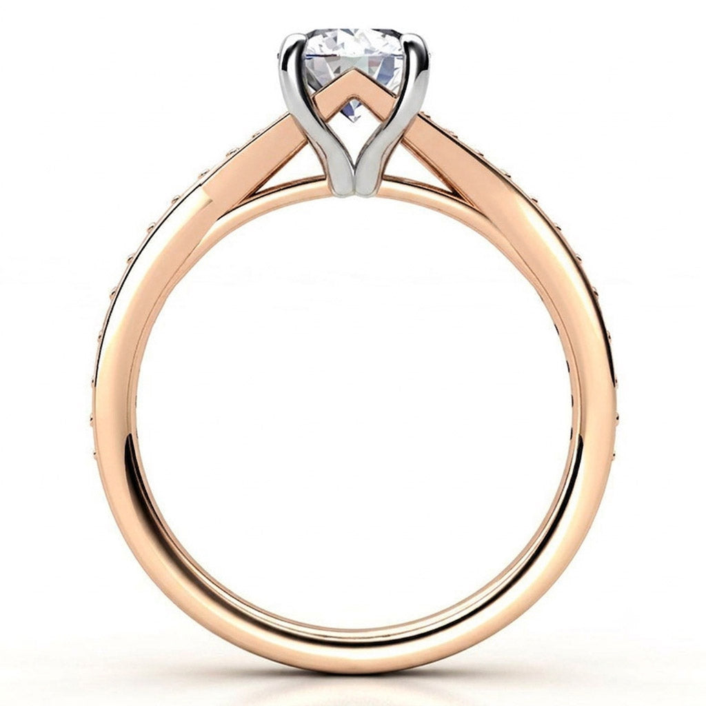 Ariel - Round Brilliant Diamond Split Band Engagement Ring