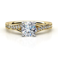 Ariel - Round Brilliant Diamond Split Band Engagement Ring