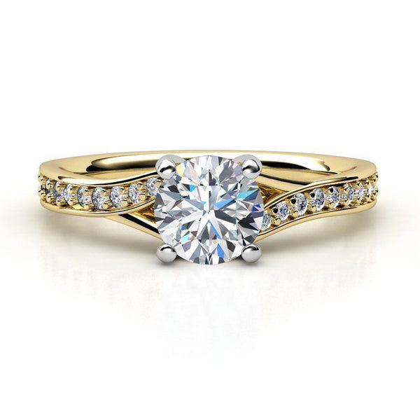 Ariel - Round Brilliant Diamond Split Band Engagement Ring