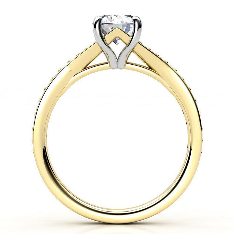 Ariel - Round Brilliant Diamond Split Band Engagement Ring