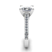 Arielle — Princess Cut Lab Grown Diamond Engagement Ring with Side Diamonds thumbnail 4