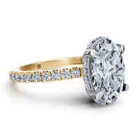 Bella — Oval Cut Lab Grown Diamond Hidden Halo Engagement Ring thumbnail 5