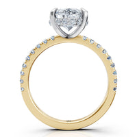 Bella — Oval Cut Lab Grown Diamond Hidden Halo Engagement Ring thumbnail 6