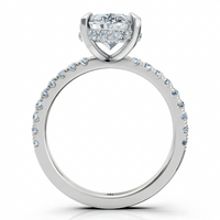 Bella — Oval Cut Lab Grown Diamond Hidden Halo Engagement Ring thumbnail 11