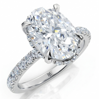 Bella — Oval Cut Lab Grown Diamond Hidden Halo Engagement Ring thumbnail 7