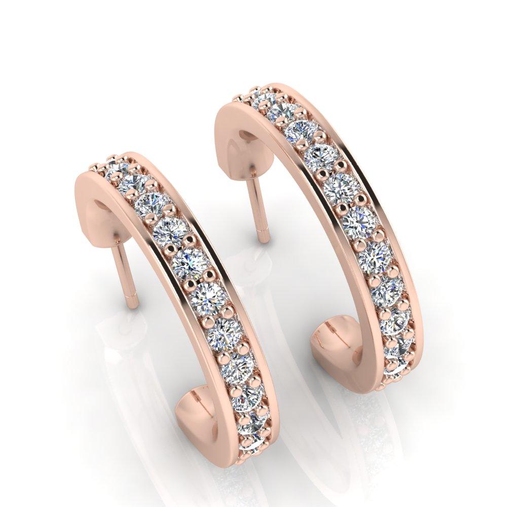 Blaze - Diamond Huggie Earrings — hand-finished lab grown engagement ring by Monroe Yorke Diamonds — view 6
