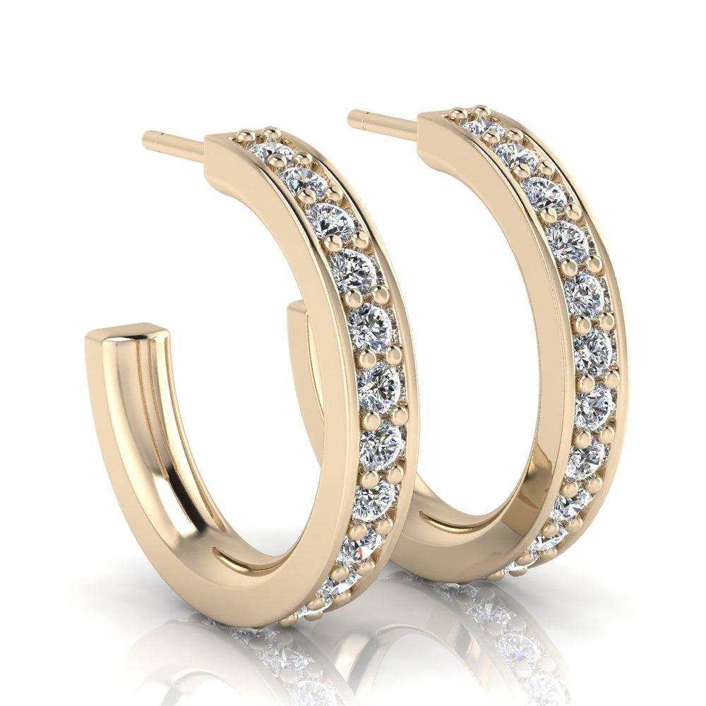 Blaze - Diamond Huggie Earrings — hand-finished lab grown engagement ring by Monroe Yorke Diamonds — view 3