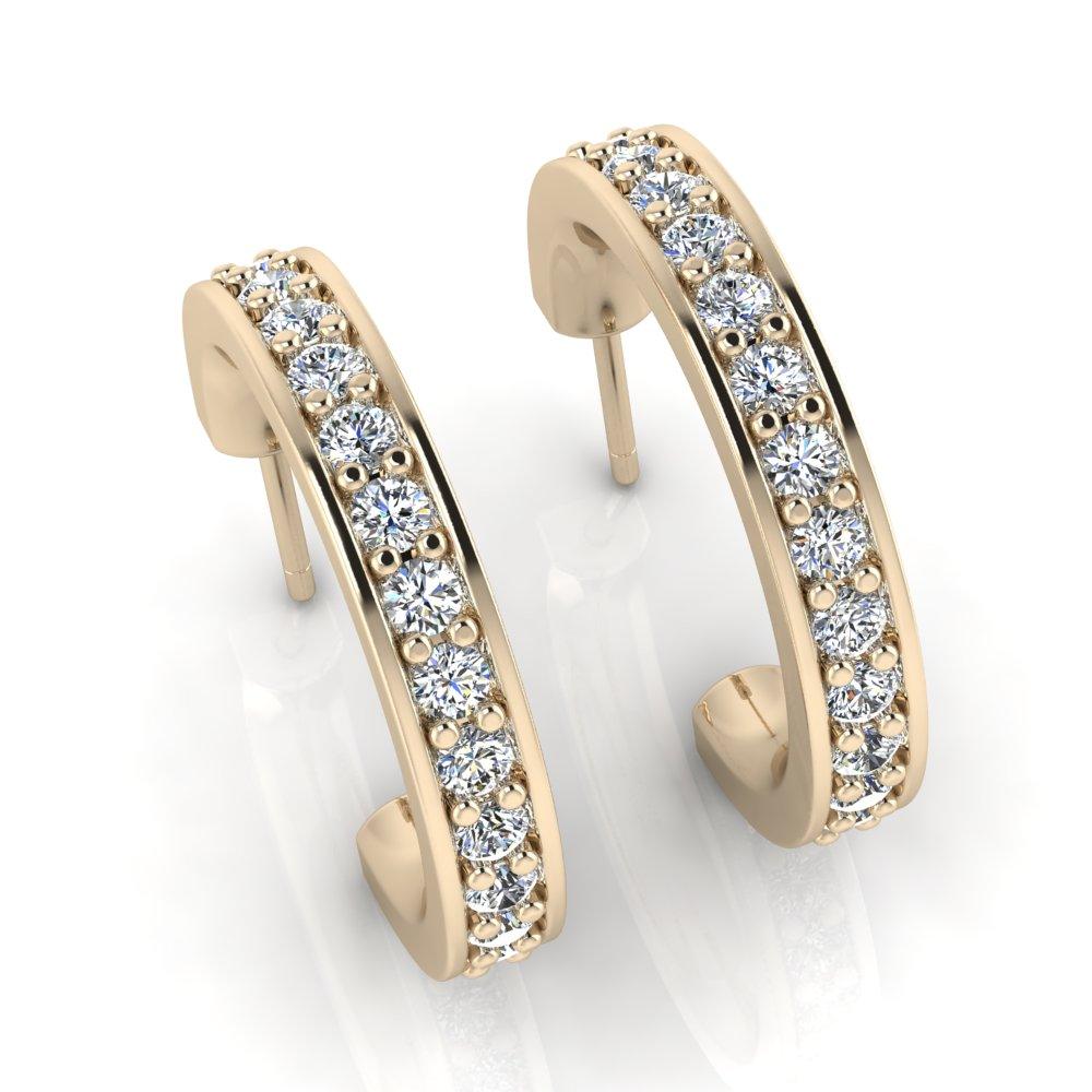 Blaze - Diamond Huggie Earrings — hand-finished lab grown engagement ring by Monroe Yorke Diamonds — view 4