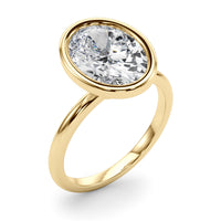 Briar — Oval Bezel Lab Grown Diamond Engagement Ring thumbnail 4