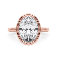 Briar — Oval Bezel Lab Grown Diamond Engagement Ring thumbnail 11