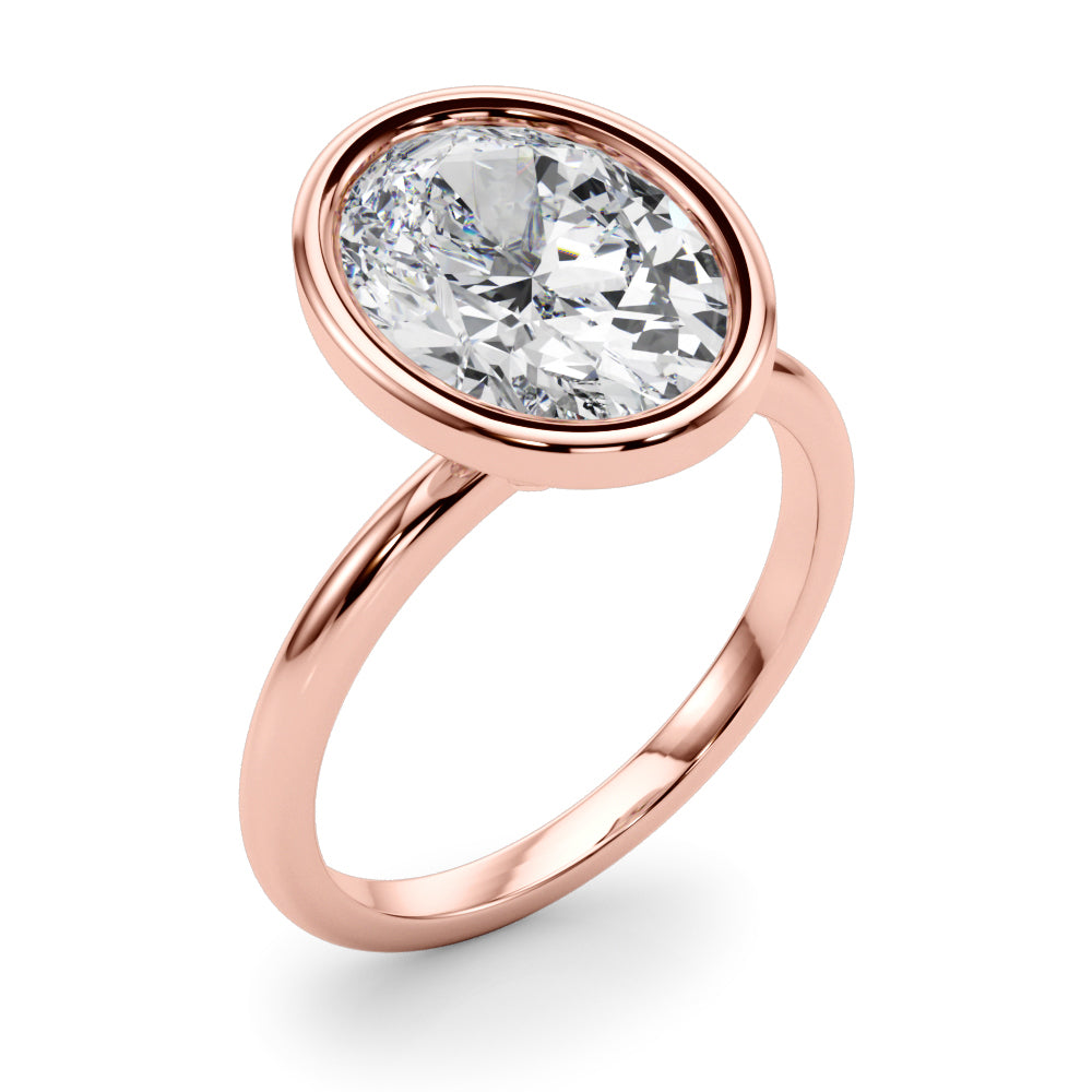 Briar — Oval Bezel Lab Grown Diamond Engagement Ring — hand-finished lab grown engagement ring by Monroe Yorke Diamonds — view 12