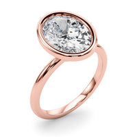 Briar — Oval Bezel Lab Grown Diamond Engagement Ring thumbnail 12