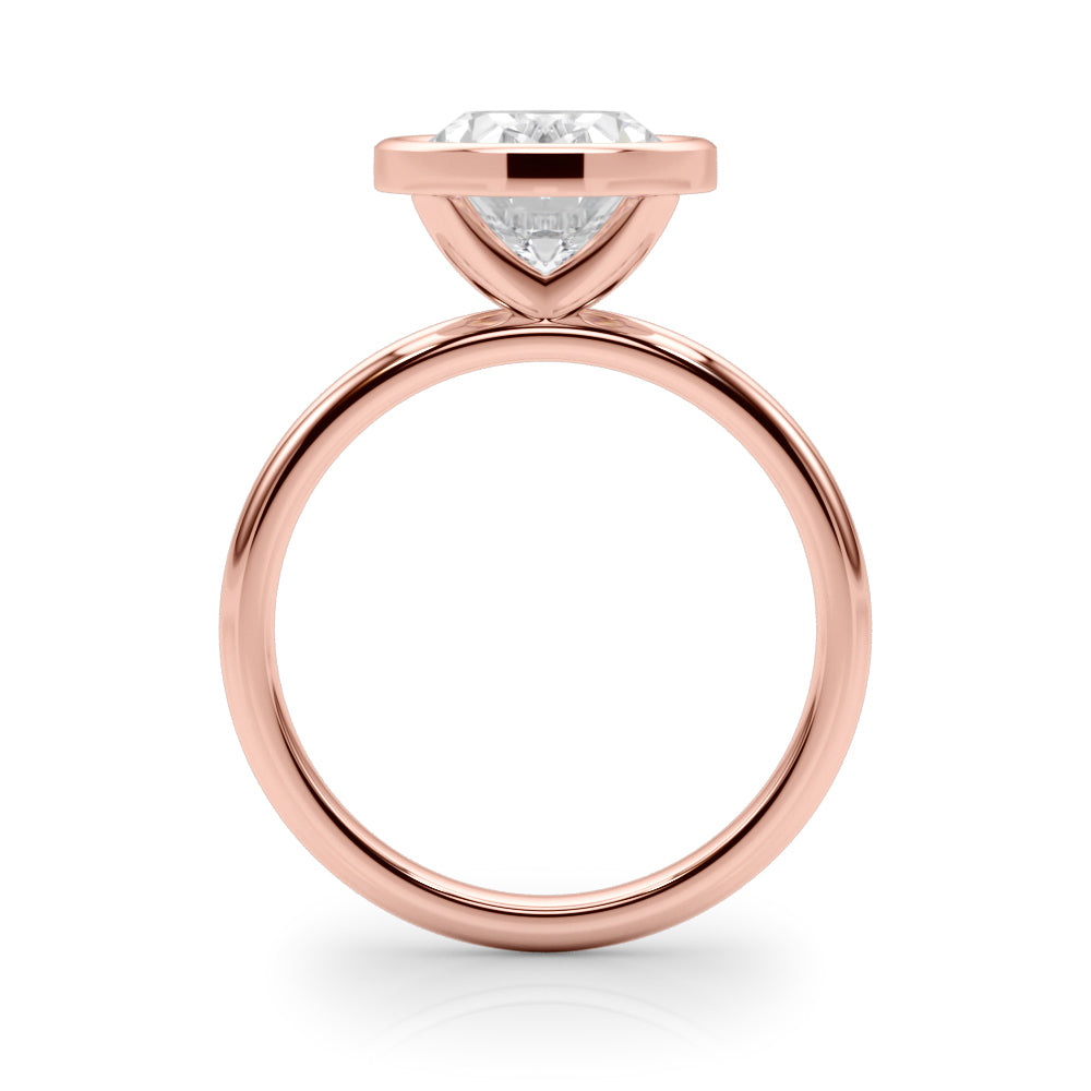 Briar — Oval Bezel Lab Grown Diamond Engagement Ring — hand-finished lab grown engagement ring by Monroe Yorke Diamonds — view 13