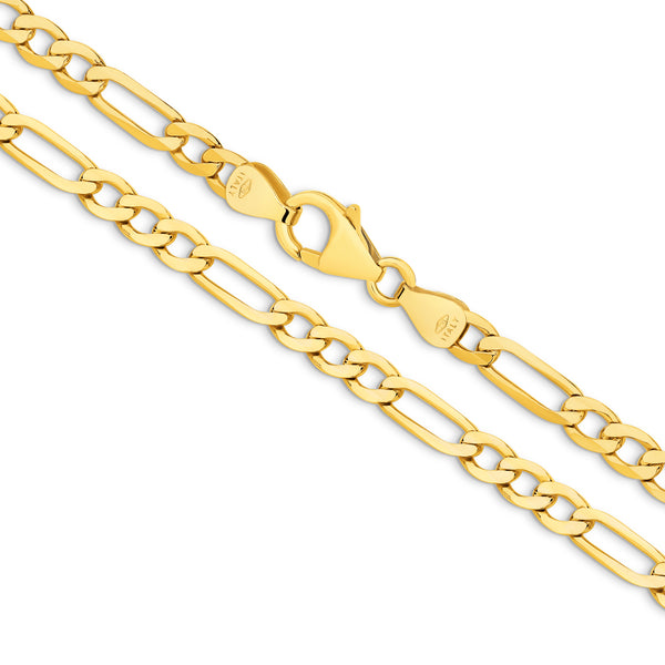 Flat Diamond Cut Figaro 1+3 3.95mm