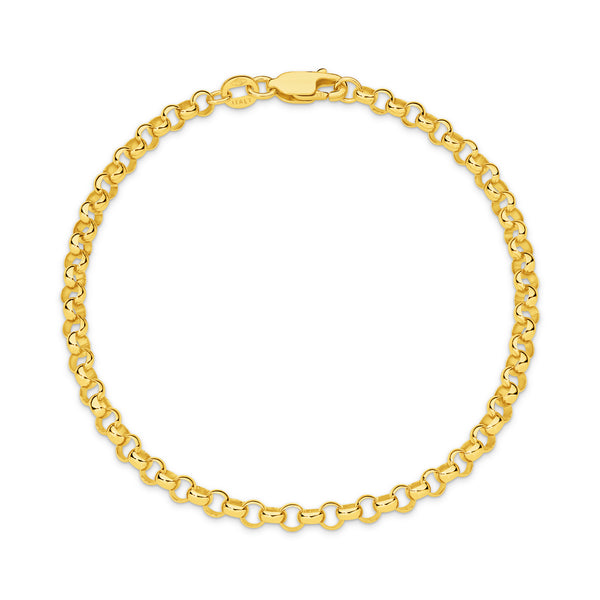 Belcher 3.34mm Bracelet 18ct Yellow Gold