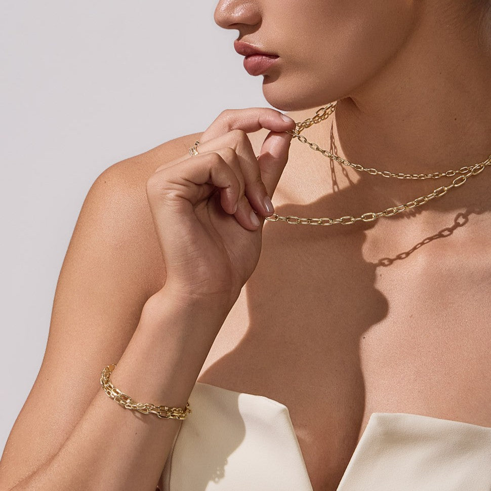Paper Clip 3.6mm Bracelet model 1 — view 3