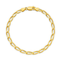 Diamond Cut Flat Curb Long 3.56mm Bracelet thumbnail 1