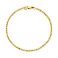 Hollow Diamond Cut Rope 2.18mm Bracelet thumbnail 1